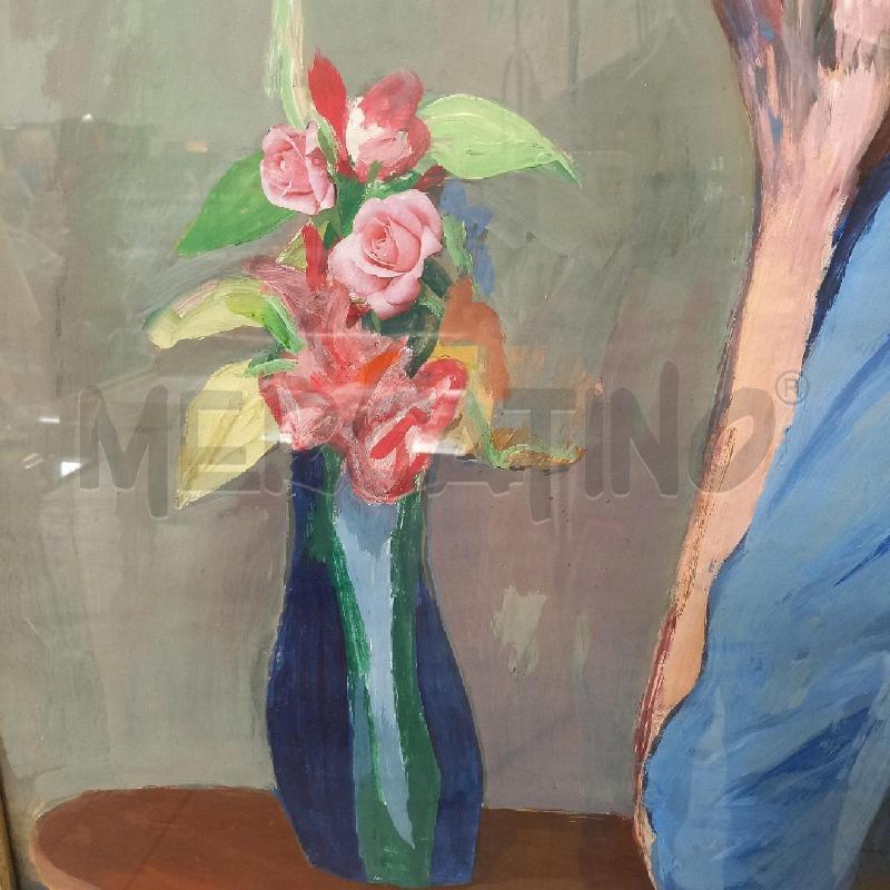 QUADRO  G. RUFFINI FIGURA FEMMINILE CON VASO | Mercatino dell'Usato Bologna 3