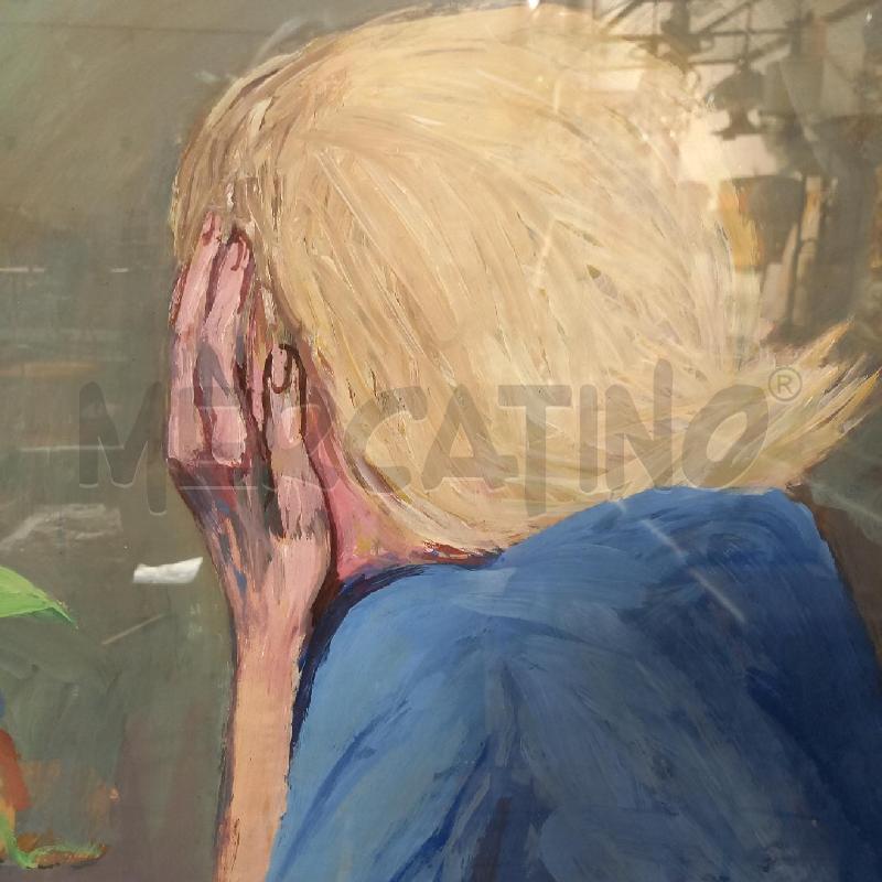 QUADRO  G. RUFFINI FIGURA FEMMINILE CON VASO | Mercatino dell'Usato Bologna 5