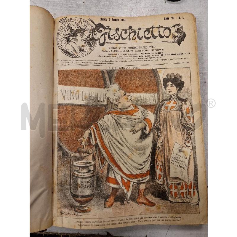 RACCOLTA ILFISCHIETTO 1903  DAL 1 AL 52   ANNO 56 | Mercatino dell'Usato Bologna 1