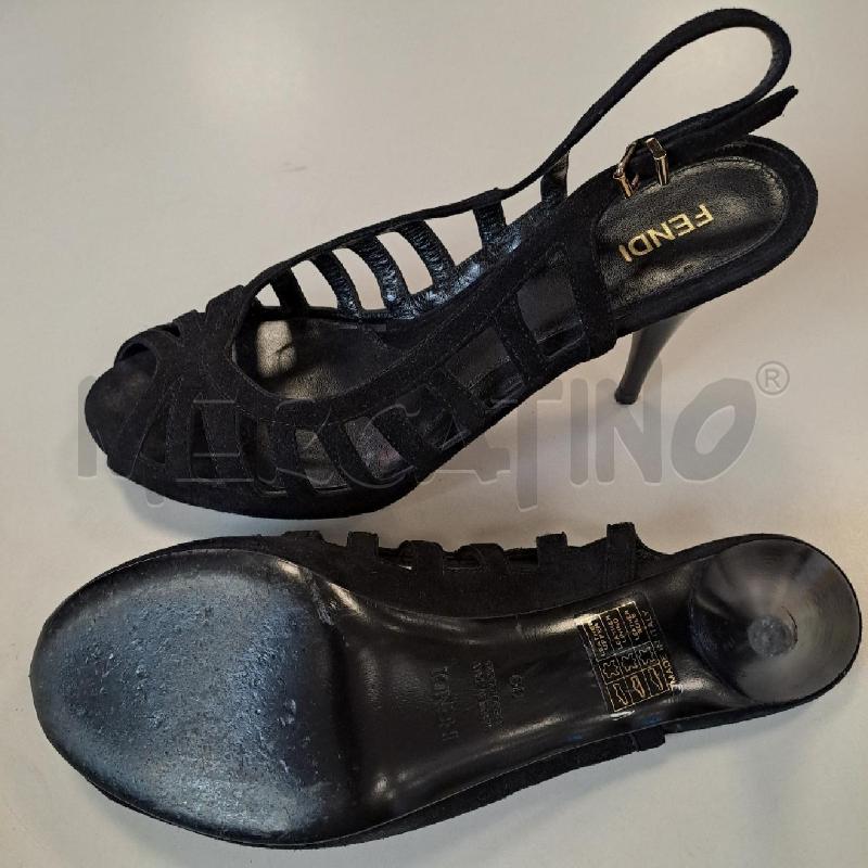 SANDALI DONNA FENDI SUEDE NERI | Mercatino dell'Usato Bologna 3
