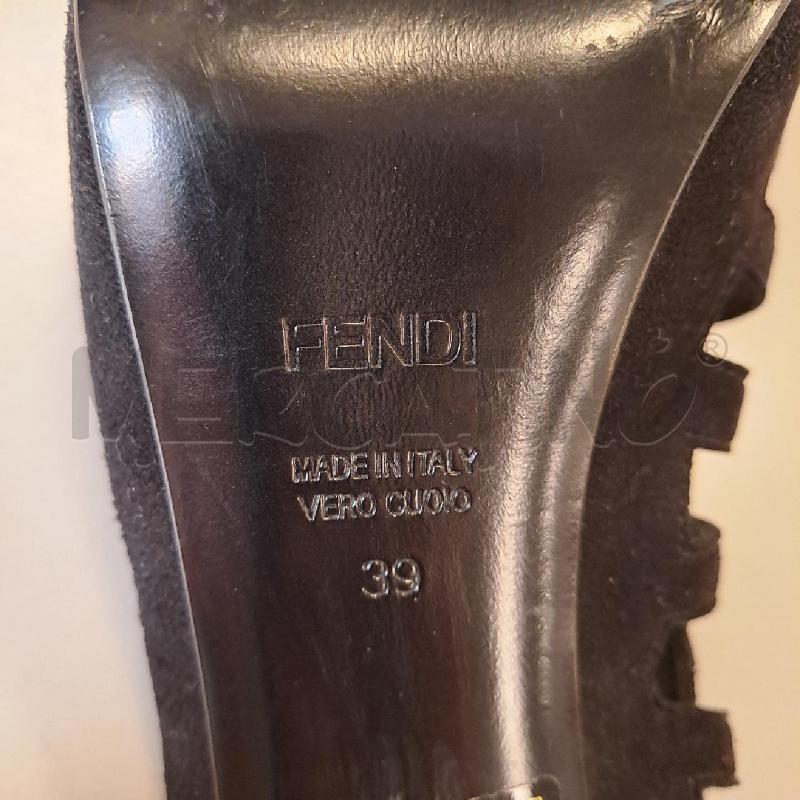 SANDALI DONNA FENDI SUEDE NERI | Mercatino dell'Usato Bologna 4