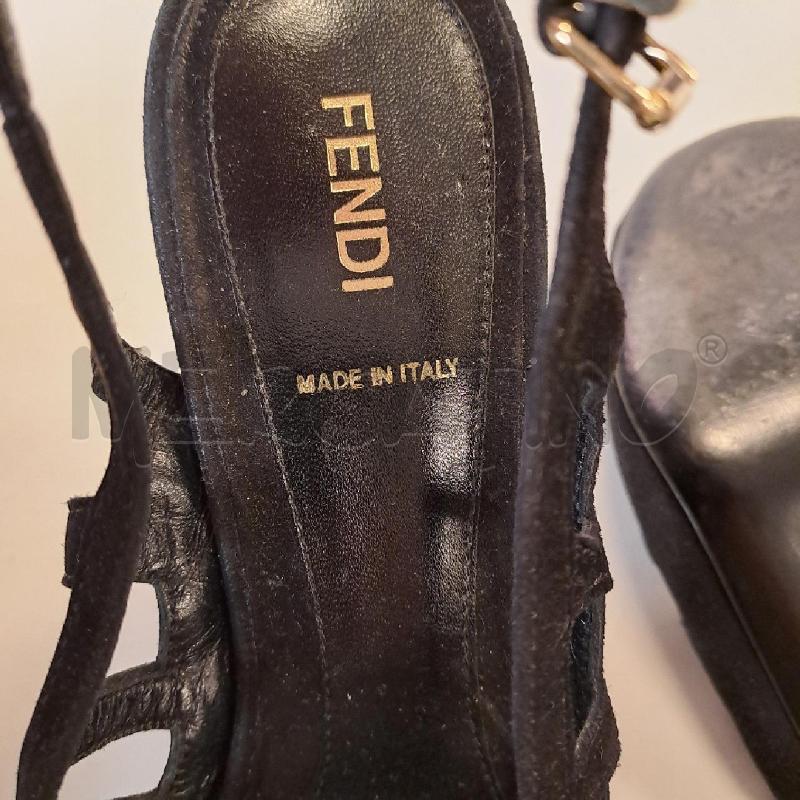 SANDALI DONNA FENDI SUEDE NERI | Mercatino dell'Usato Bologna 5