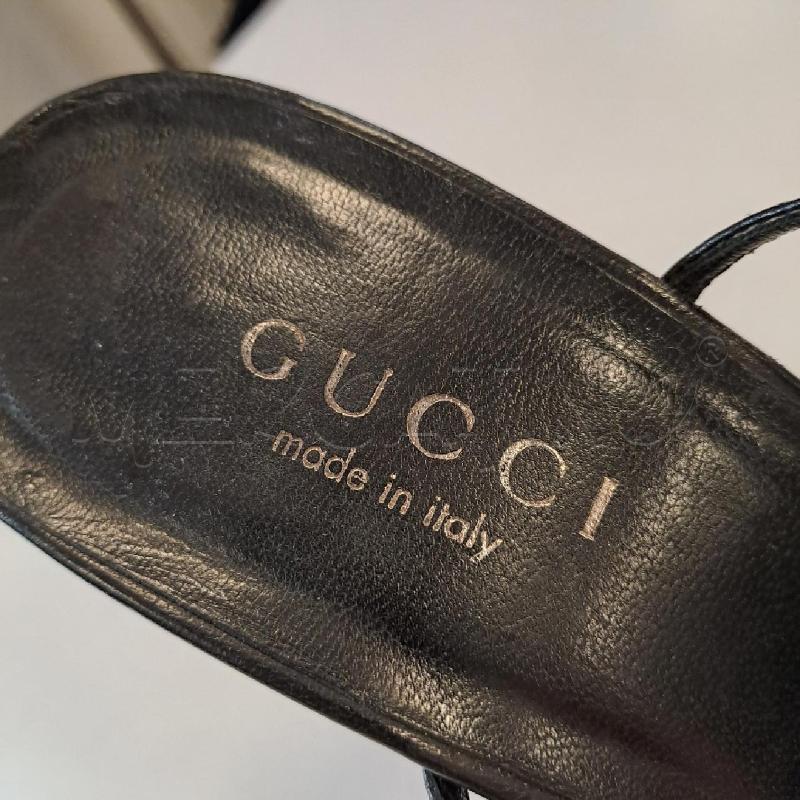 SANDALI DONNA GUCCI NERO STRINGHETTE | Mercatino dell'Usato Bologna 2