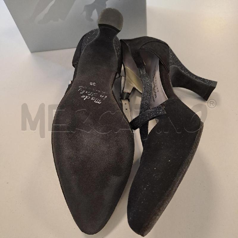 SCARPE DONNA DA BALLO GLITTER NERO | Mercatino dell'Usato Bologna 4