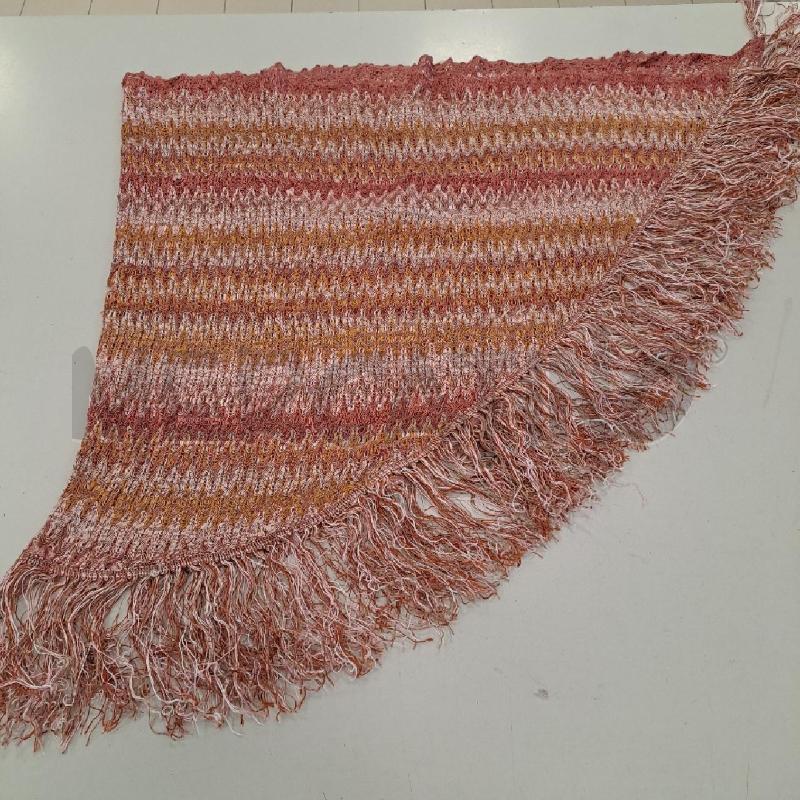 SCIALLE MISSONI TRIANGOLO FRANGE ROSA ANTICO ARAGOSTA GIALLO BIANCO | Mercatino dell'Usato Bologna 1