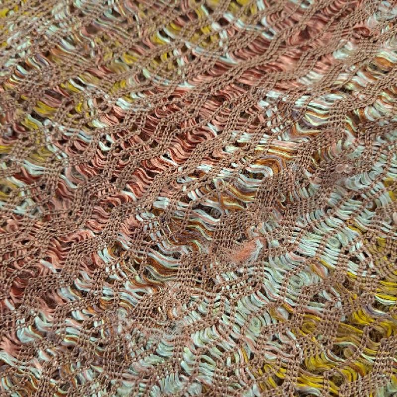 SCIALLE MISSONI TRIANGOLO FRANGE ROSA ANTICO ARAGOSTA GIALLO BIANCO | Mercatino dell'Usato Bologna 3