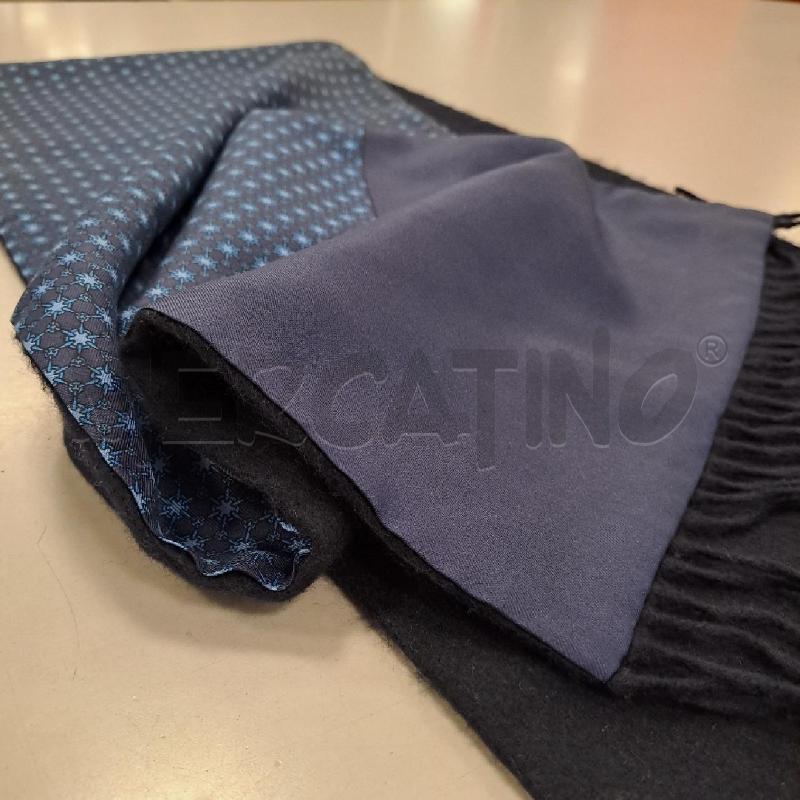 SCIARPA UOMO HERMES BLU SETA CACHEMERE LANA | Mercatino dell'Usato Bologna 5