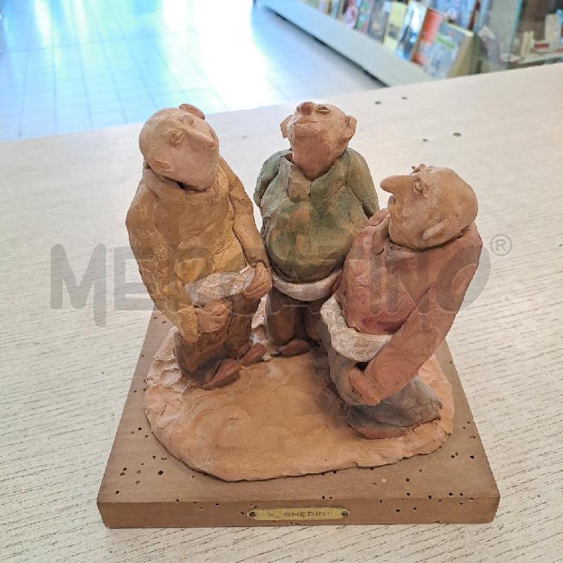 SCULTURA 3 PRESONAGGI F. GHEDINI | Mercatino dell'Usato Bologna 1