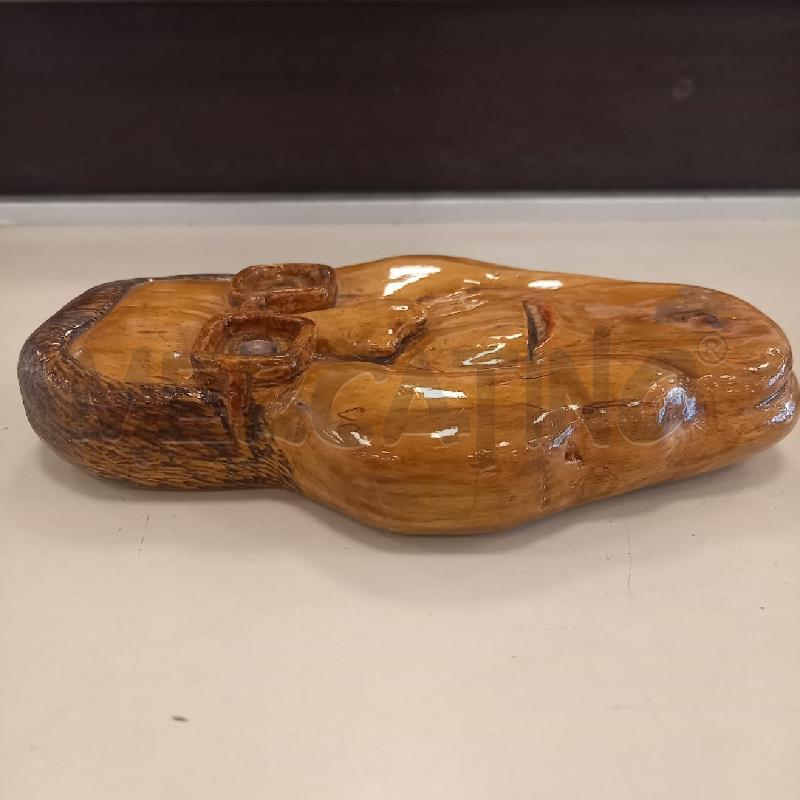 SCULTURA LEGNO VISO DI POLITICO FAMOSO | Mercatino dell'Usato Bologna 3