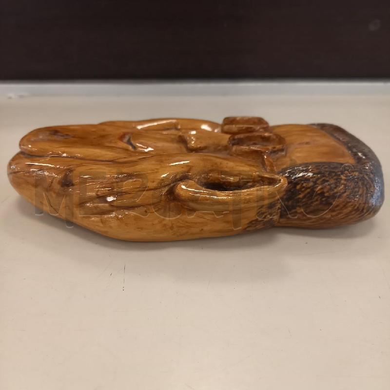 SCULTURA LEGNO VISO DI POLITICO FAMOSO | Mercatino dell'Usato Bologna 4