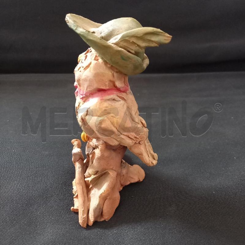SCULTURA TERRACOTTA GUFO ALPINO BARBATO | Mercatino dell'Usato Bologna 4