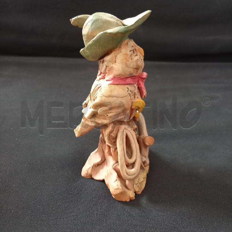 SCULTURA TERRACOTTA GUFO ALPINO BARBATO | Mercatino dell'Usato Bologna 5