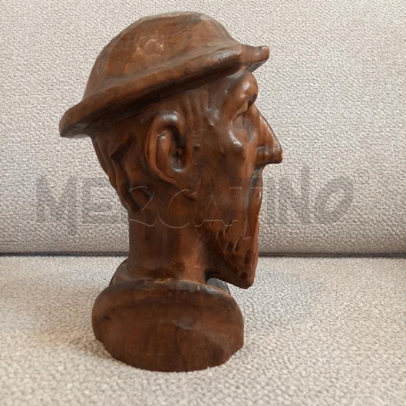 SCULTURA TESTA IN LEGNO DON CHISCIOTTE | Mercatino dell'Usato Bologna 3