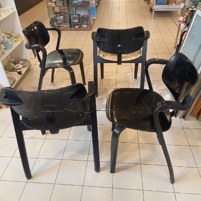 SEDIE PZ. 4 ASLAK TAPIOVAARA NERE | Mercatino dell'Usato Bologna 4