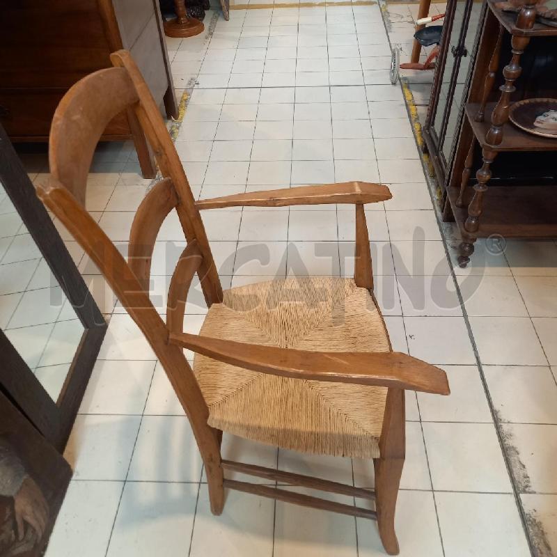 SEGGIOLONE IMPAGLIATO CON BRACCIOLI | Mercatino dell'Usato Bologna 2