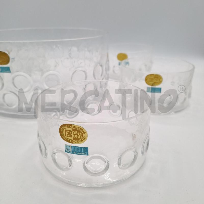 SERVIZIO RIEDLE CRISTAL  7 PEZZI ANNI 60 | Mercatino dell'Usato Bologna 3