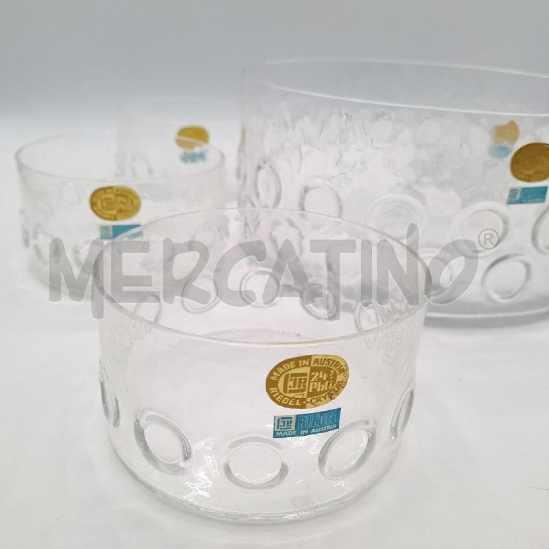 SERVIZIO RIEDLE CRISTAL  7 PEZZI ANNI 60 | Mercatino dell'Usato Bologna 4