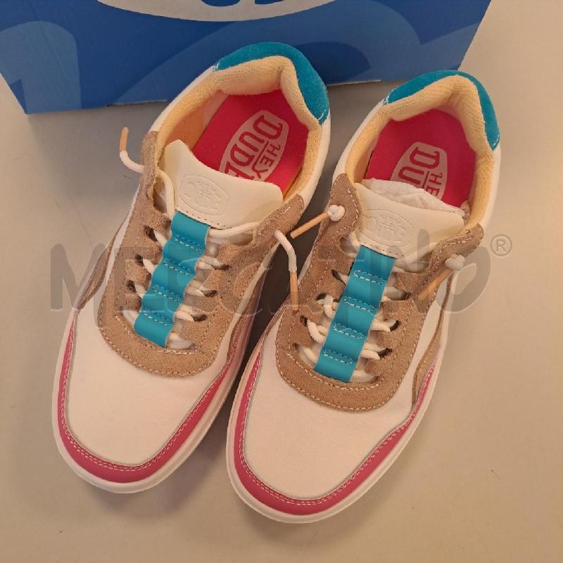 SNEAKERS DONNA HEY DUDE BIANCO AZZURRO FUCSIA  | Mercatino dell'Usato Bologna 2