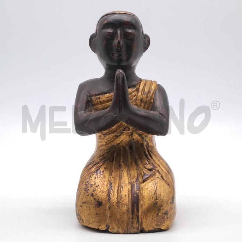 STATUINA BUDDAH LEGNO DORATO | Mercatino dell'Usato Bologna 1