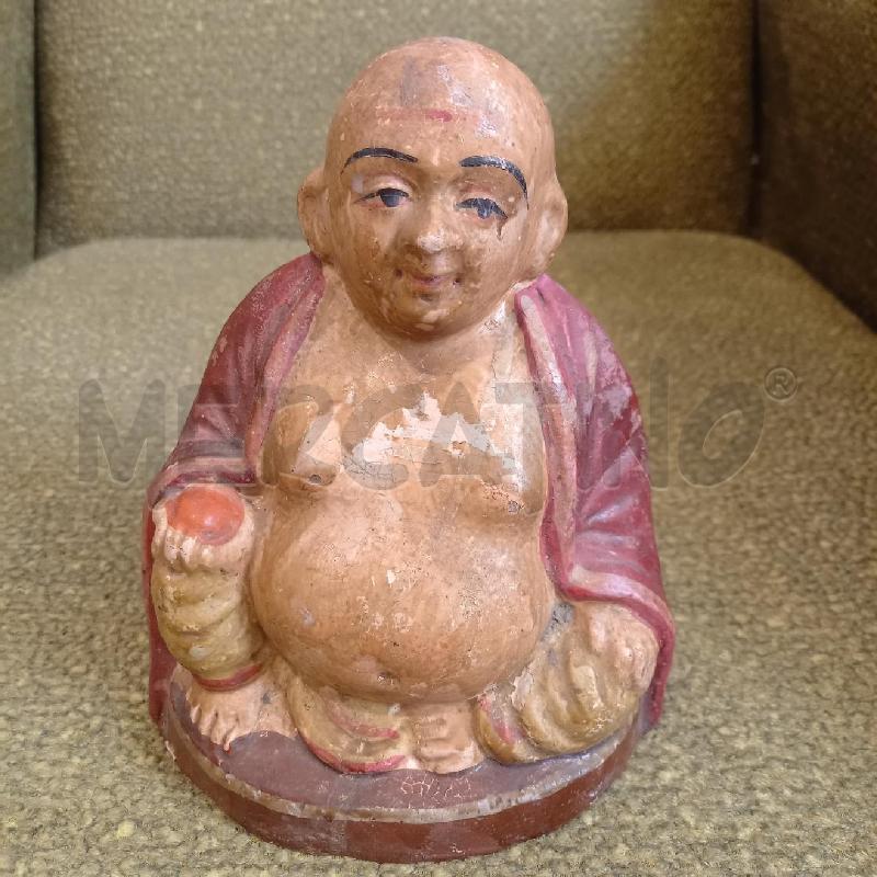 STATUINA BUDDHA  POLICROMO TERRACOTTA | Mercatino dell'Usato Bologna 1