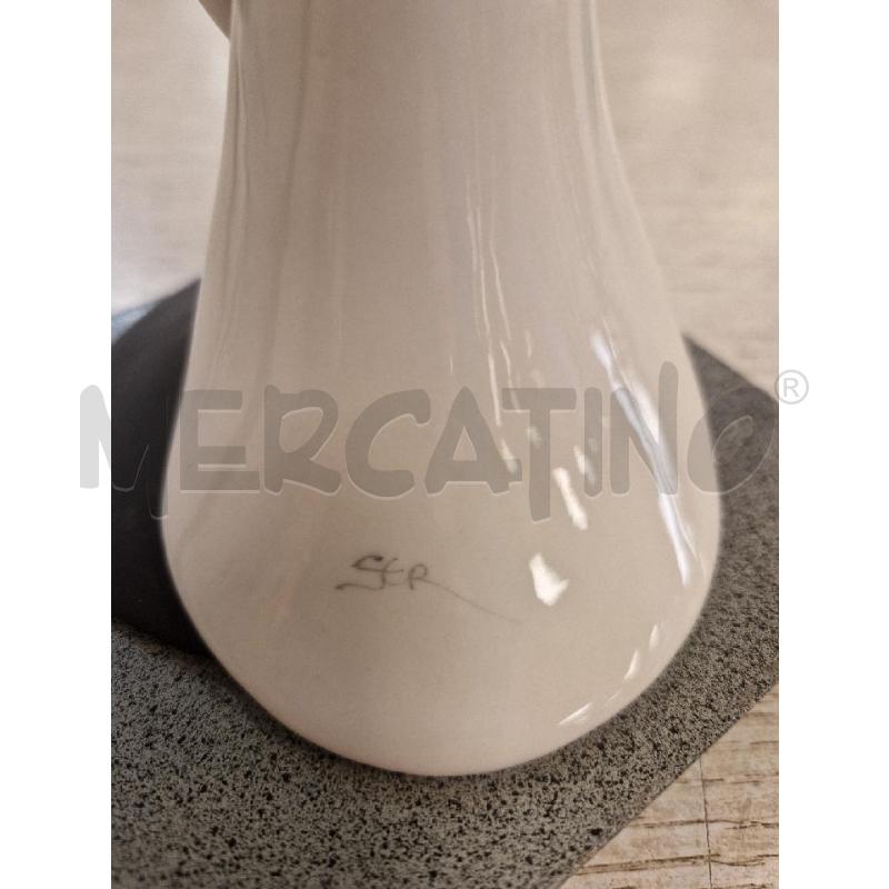 STATUINA CERAMICA DAMA IN BIANCO E NERO  | Mercatino dell'Usato Bologna 3