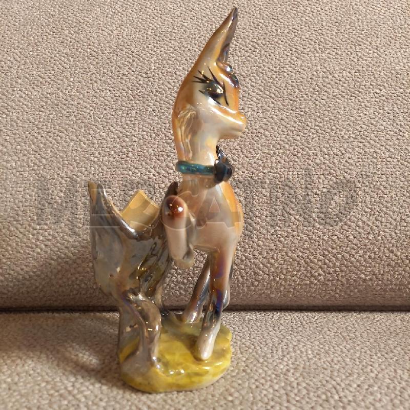 STATUINA CERBIATTO LUCENTE CON VASETTO | Mercatino dell'Usato Bologna 2