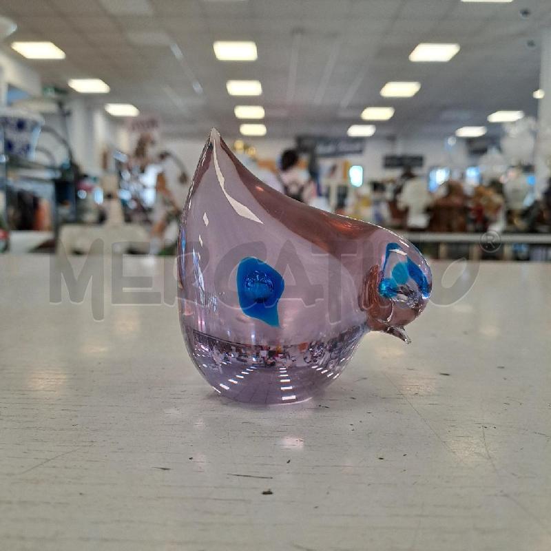 STATUINA UCCELLINO VETRO MURANO CUORE BLU | Mercatino dell'Usato Bologna 2