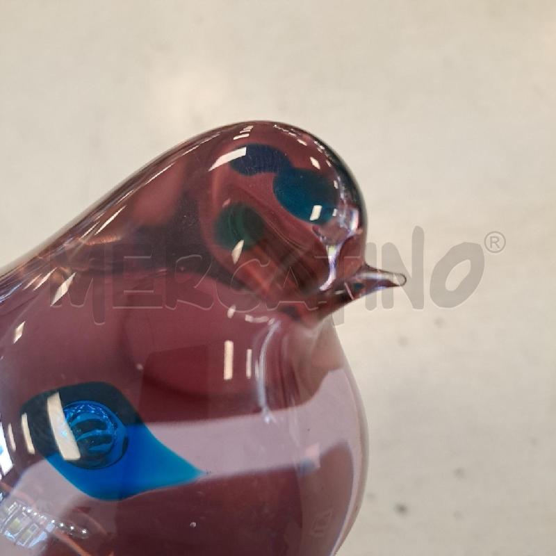 STATUINA UCCELLINO VETRO MURANO CUORE BLU | Mercatino dell'Usato Bologna 5