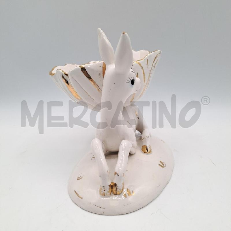 STATUINA VASETTO CERBIATTO ITALY BIANCO ORO | Mercatino dell'Usato Bologna 3
