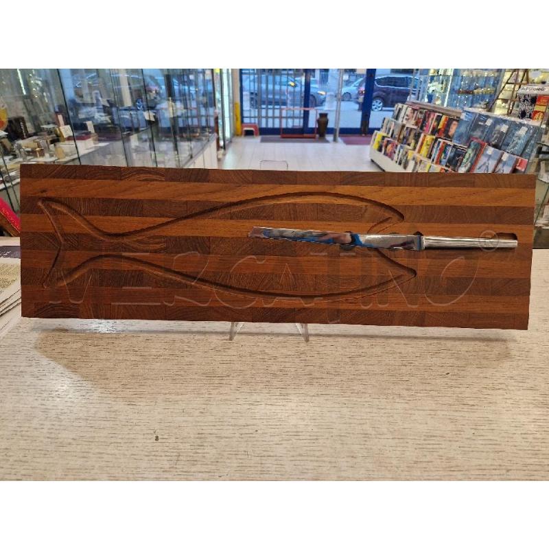 TAGLIERE DIGSMED DENMARK TEAK   CON COLTELLO   | Mercatino dell'Usato Bologna 1