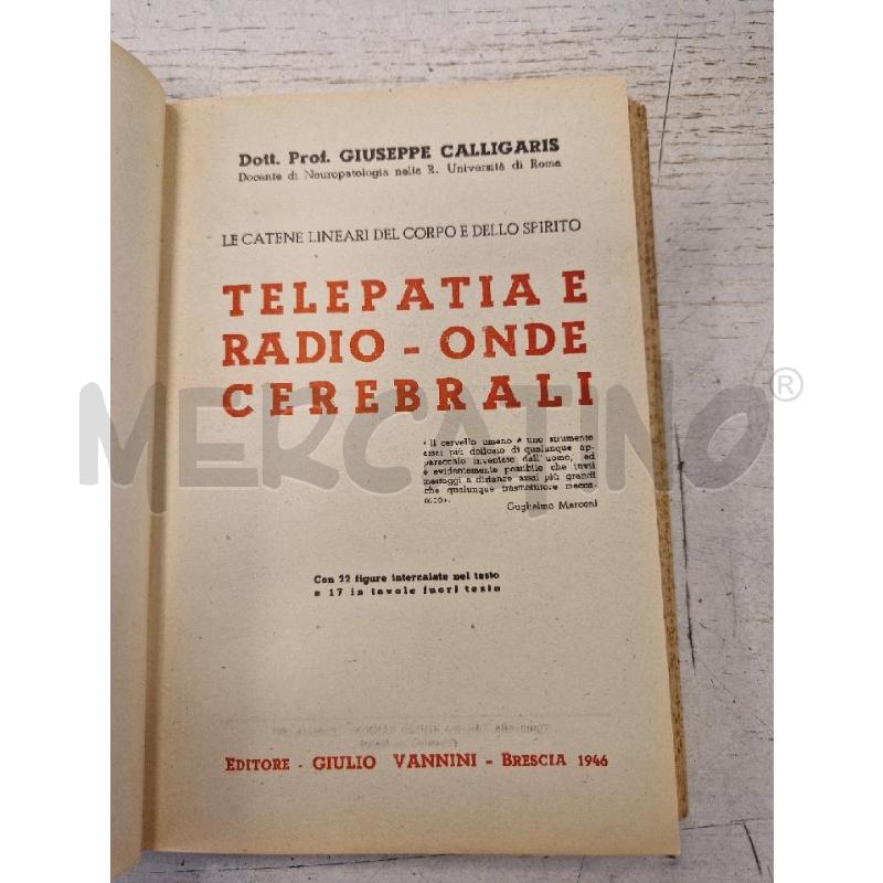 TELEPATIA E RADIO ONDE CEREBRALI ED 1946 | Mercatino dell'Usato Bologna 3