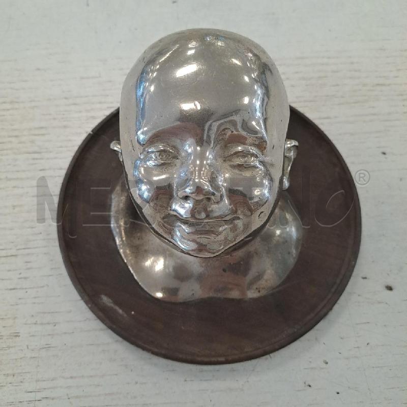 TESTA METALLO BIMBO SU LEGNO | Mercatino dell'Usato Bologna 1