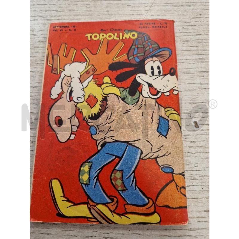 TOPOLINO NUMERO 33  DEL   SETTEMBRE 1951 | Mercatino dell'Usato Bologna 2
