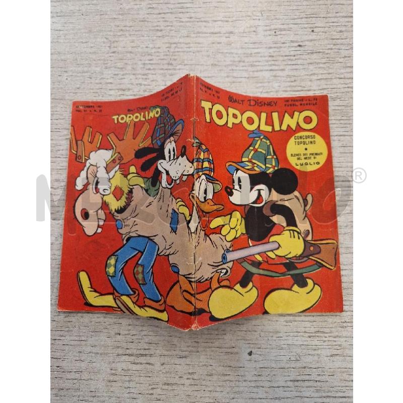 TOPOLINO NUMERO 33  DEL   SETTEMBRE 1951 | Mercatino dell'Usato Bologna 3