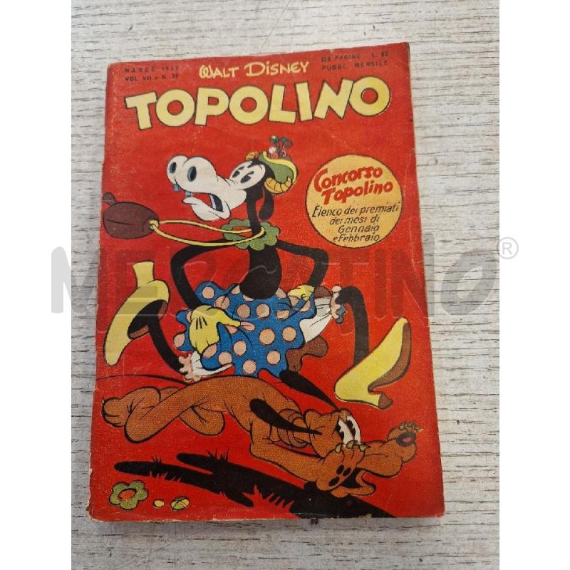 TOPOLINO NUMERO 39  DEL MARZO 1952 | Mercatino dell'Usato Bologna 1