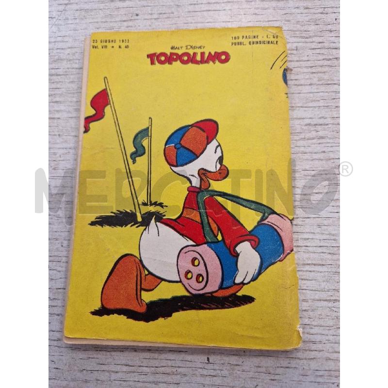 TOPOLINO NUMERO 45   DEL 25 GIUGNO 1952 | Mercatino dell'Usato Bologna 2