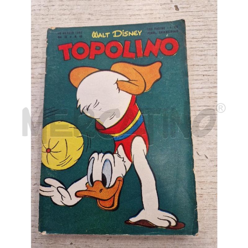 TOPOLINO NUMERO 49  DEL 25 AGOSTO 1952 | Mercatino dell'Usato Bologna 1