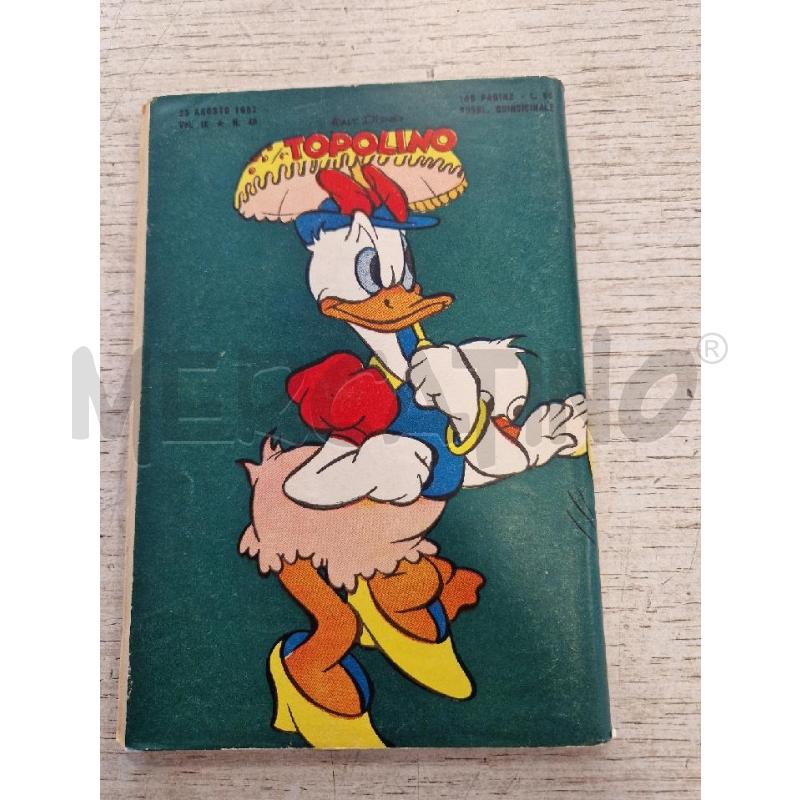TOPOLINO NUMERO 49  DEL 25 AGOSTO 1952 | Mercatino dell'Usato Bologna 2
