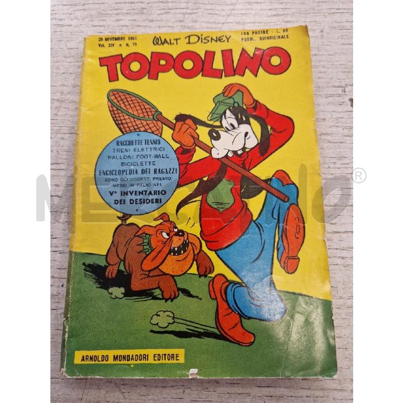 TOPOLINO NUMERO 79  DEL 25 NOVEMBRE 1953 | Mercatino dell'Usato Bologna 1