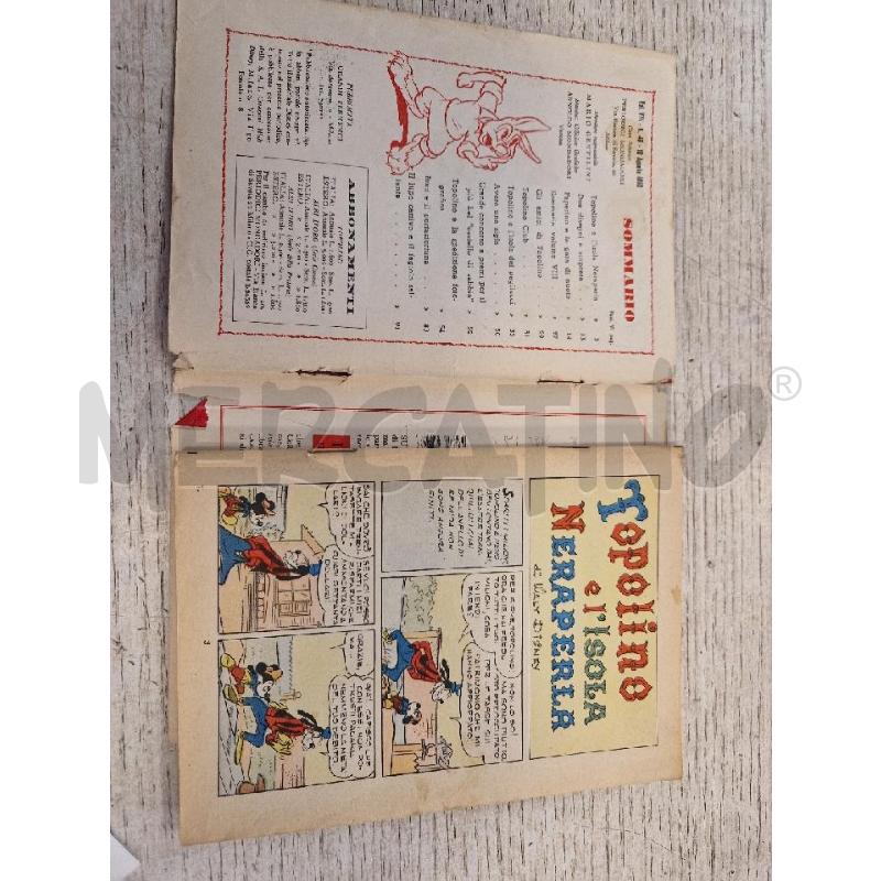 TOPOLINO  N. 48 DEL 10 AGOSTO 1952 | Mercatino dell'Usato Bologna 4