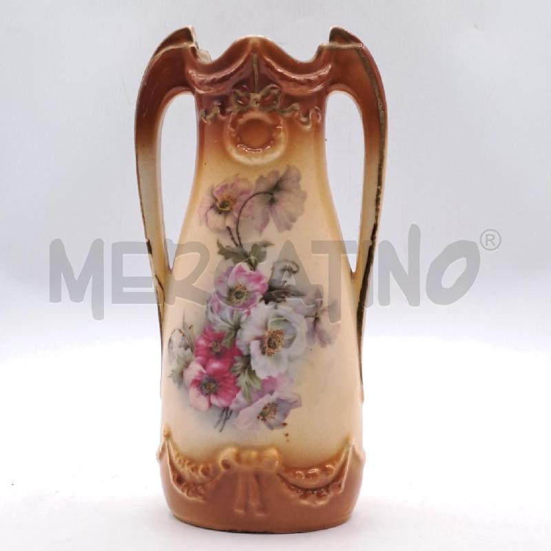 VASETTO BEIGE CON FIORI VECCHIO | Mercatino dell'Usato Bologna 1