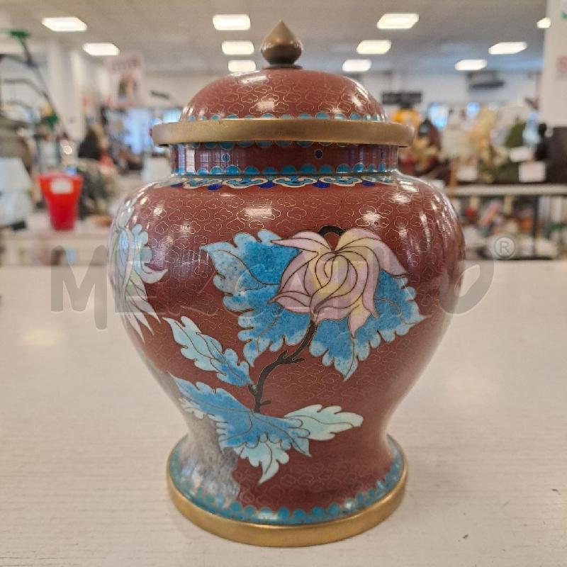 VASO CINESE CLOISONNET CON COPERCHIO  | Mercatino dell'Usato Bologna 1