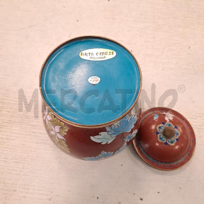 VASO CINESE CLOISONNET CON COPERCHIO  | Mercatino dell'Usato Bologna 3