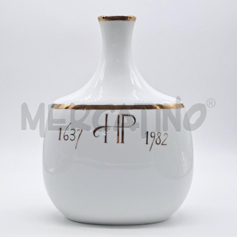 VASO HP BIANCO DECORATO ORO | Mercatino dell'Usato Bologna 1