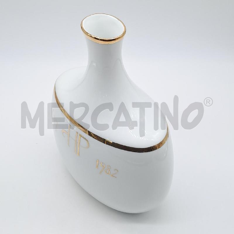 VASO HP BIANCO DECORATO ORO | Mercatino dell'Usato Bologna 3