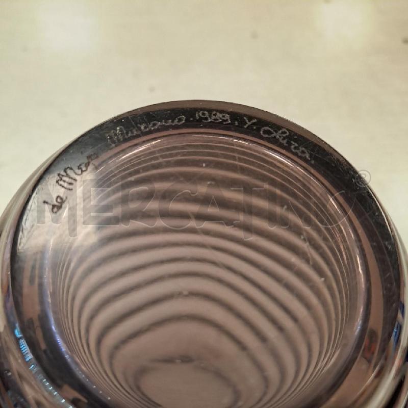 VASO IN VETRO MURANO YOICHI OHIRA PER DE MAIO | Mercatino dell'Usato Bologna 4