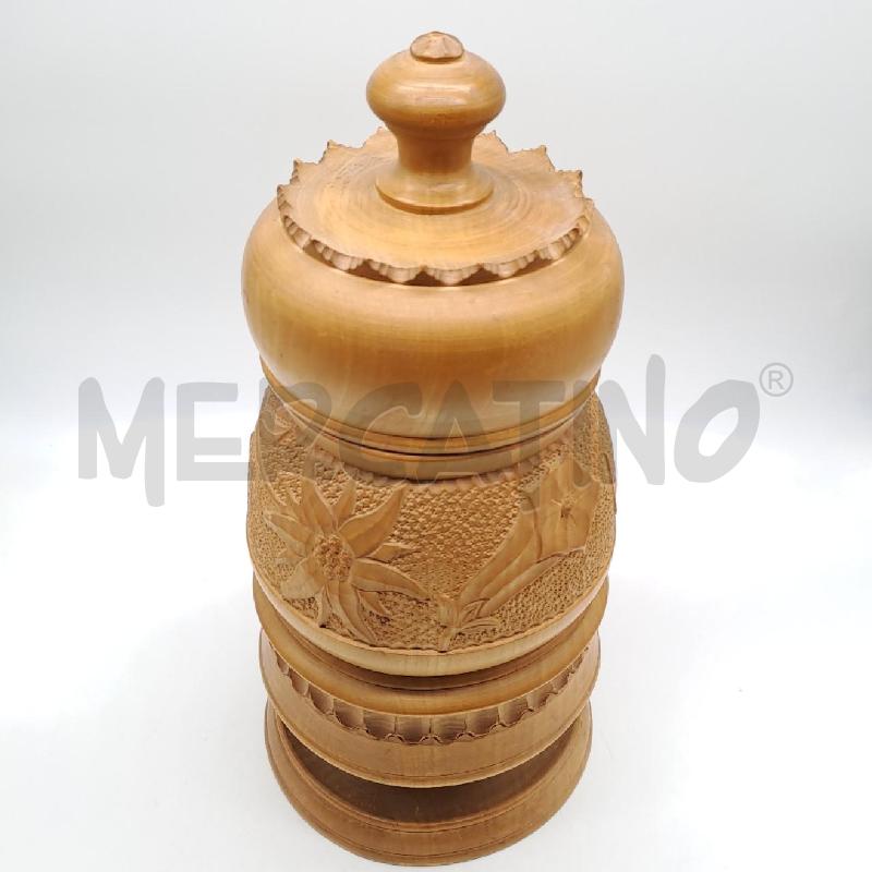 VASO SCOLPITO LEGNO VAL D'AOSTA | Mercatino dell'Usato Bologna 2