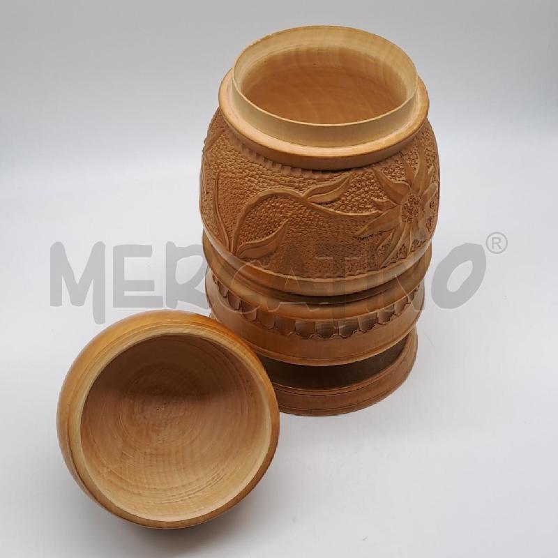VASO SCOLPITO LEGNO VAL D'AOSTA | Mercatino dell'Usato Bologna 3