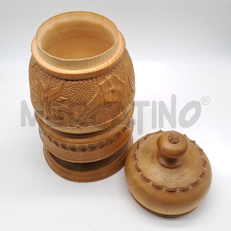 VASO SCOLPITO LEGNO VAL D'AOSTA | Mercatino dell'Usato Bologna 4
