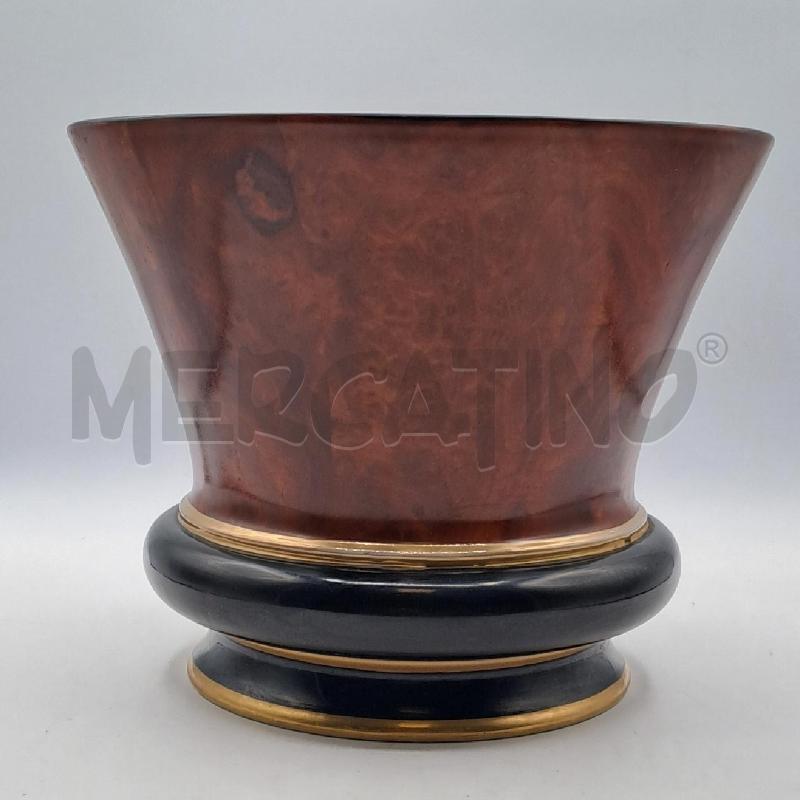 VASO  NERO MARRONE ORO LE PORCELLANE DI FIRENZE | Mercatino dell'Usato Bologna 1